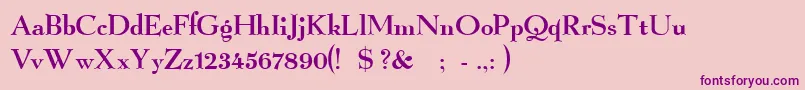 GraphicRegular Font – Purple Fonts on Pink Background