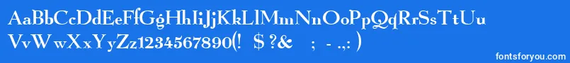 フォントGraphicRegular – 青い背景に白い文字