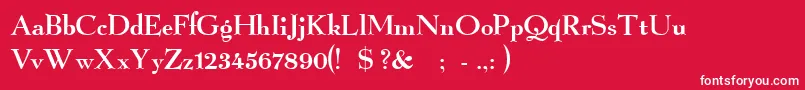 GraphicRegular Font – White Fonts on Red Background