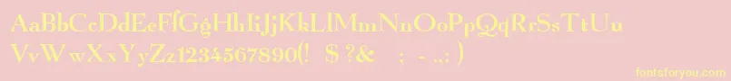 GraphicRegular Font – Yellow Fonts on Pink Background