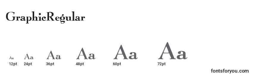 Размеры шрифта GraphicRegular