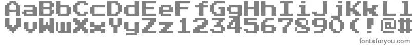Шрифт Pressstart2p – серые шрифты на белом фоне