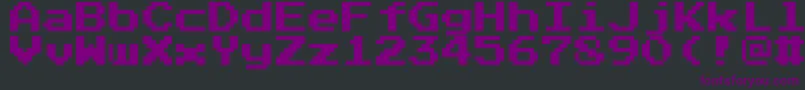 Czcionka Pressstart2p – fioletowe czcionki na czarnym tle