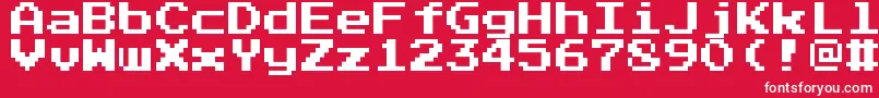 Pressstart2p Font – White Fonts on Red Background