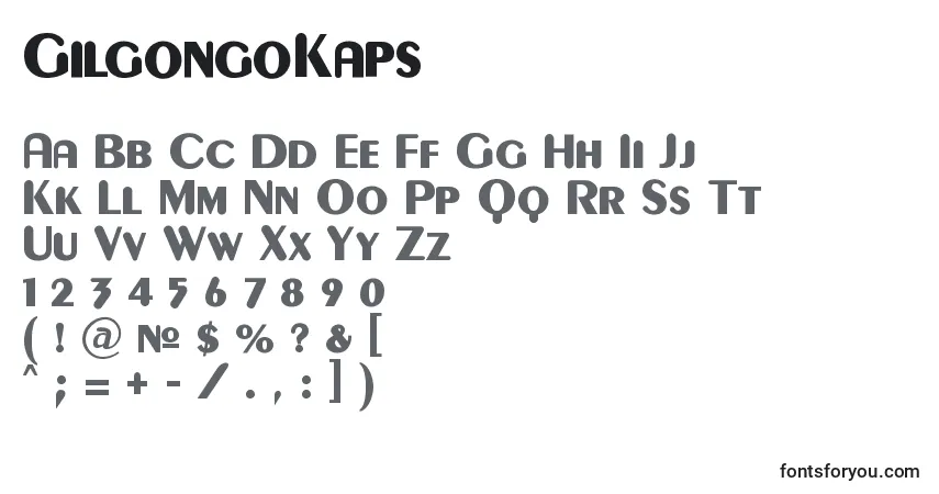 GilgongoKaps Font – alphabet, numbers, special characters