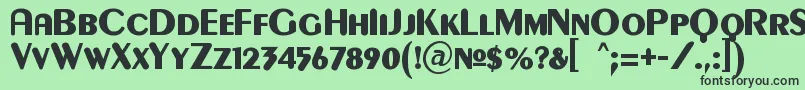 GilgongoKaps Font – Black Fonts on Green Background