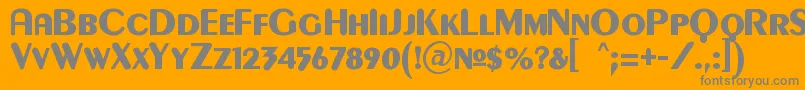 Шрифт GilgongoKaps – серые шрифты на оранжевом фоне