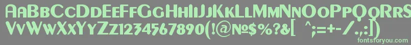 GilgongoKaps Font – Green Fonts on Gray Background