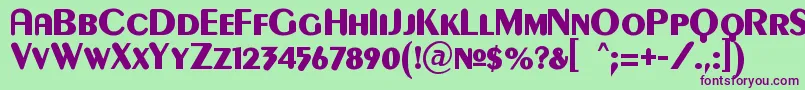 GilgongoKaps Font – Purple Fonts on Green Background
