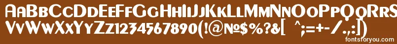 フォントGilgongoKaps – 茶色の背景に白い文字