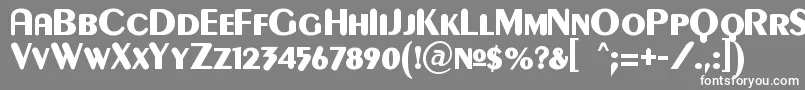 GilgongoKaps Font – White Fonts on Gray Background