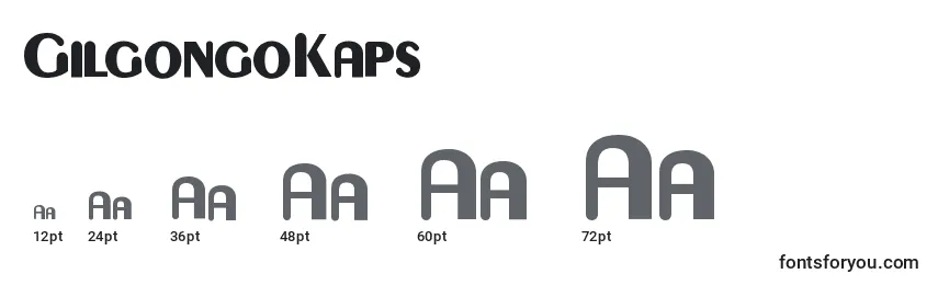 GilgongoKaps Font Sizes
