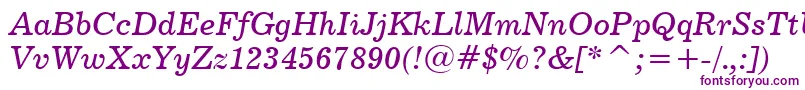 Century731ItalicBt Font – Purple Fonts on White Background