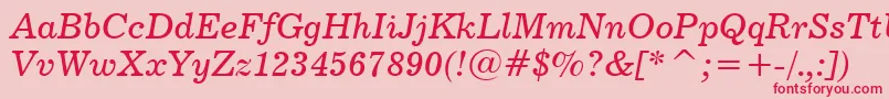 Century731ItalicBt Font – Red Fonts on Pink Background