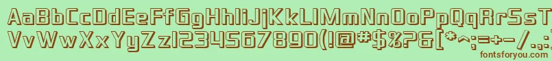 SfTheraminGothicShaded Font – Brown Fonts on Green Background