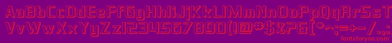 SfTheraminGothicShaded Font – Red Fonts on Purple Background