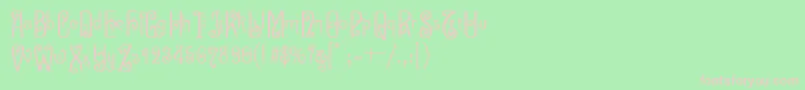 Sevilladecor Font – Pink Fonts on Green Background
