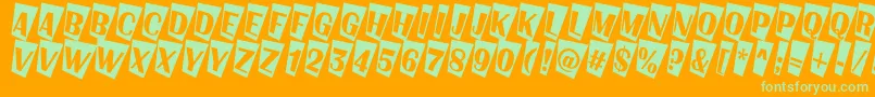 fuente Albion7 – Fuentes Verdes Sobre Fondo Naranja