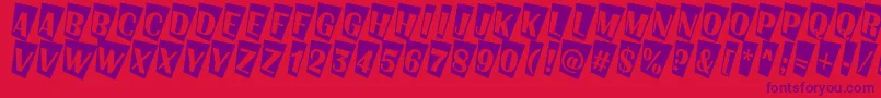 Albion7-Schriftart – Violette Schriften auf rotem Hintergrund