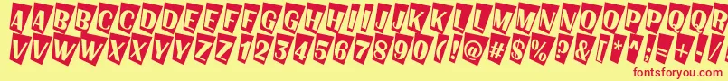 Albion7 Font – Red Fonts on Yellow Background