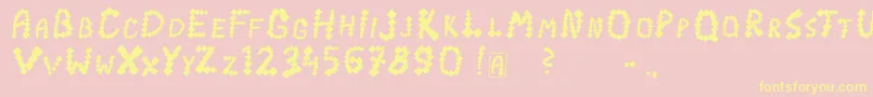 Caromio Font – Yellow Fonts on Pink Background