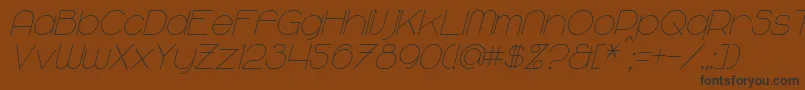 Шрифт MajoramItalic – чёрные шрифты на коричневом фоне