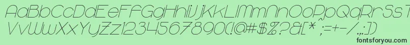 fuente MajoramItalic – Fuentes Negras Sobre Fondo Verde