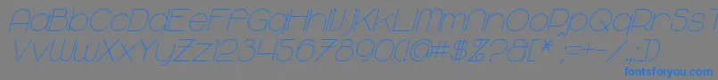 MajoramItalic Font – Blue Fonts on Gray Background