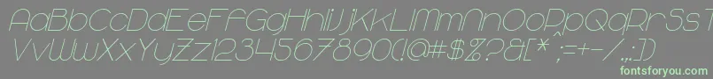 MajoramItalic Font – Green Fonts on Gray Background