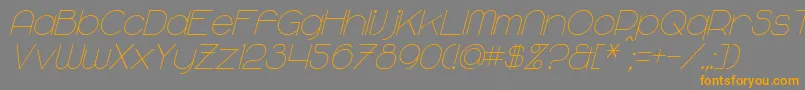 MajoramItalic Font – Orange Fonts on Gray Background