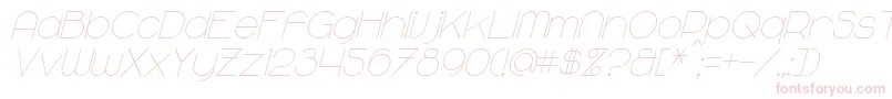 MajoramItalic Font – Pink Fonts on White Background