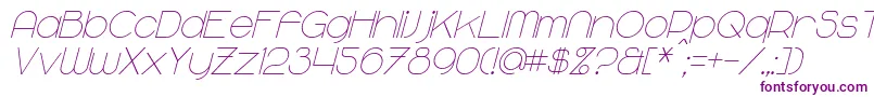 MajoramItalic-fontti – violetit fontit valkoisella taustalla