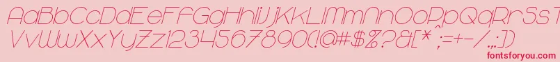 MajoramItalic Font – Red Fonts on Pink Background