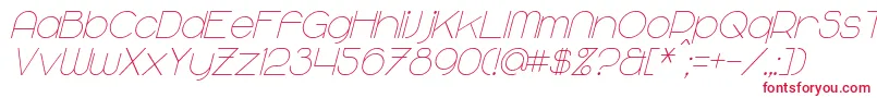 フォントMajoramItalic – 赤い文字