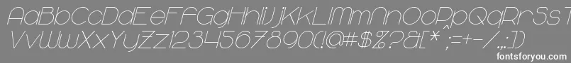 フォントMajoramItalic – 灰色の背景に白い文字