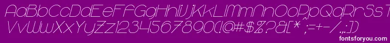 MajoramItalic Font – White Fonts on Purple Background