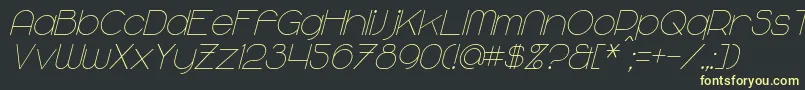 MajoramItalic Font – Yellow Fonts on Black Background