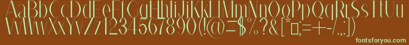 Шрифт AlexBook – зелёные шрифты на коричневом фоне