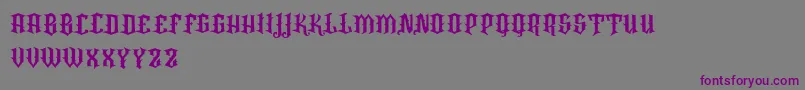 Шрифт VtksRafia – фиолетовые шрифты на сером фоне