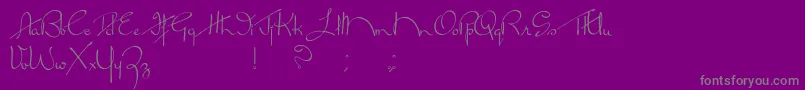 BrokenKiss-Schriftart – Graue Schriften auf violettem Hintergrund
