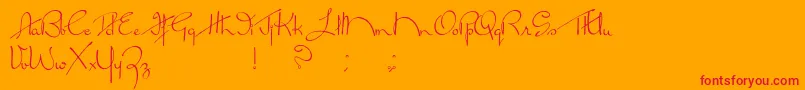 BrokenKiss Font – Red Fonts on Orange Background