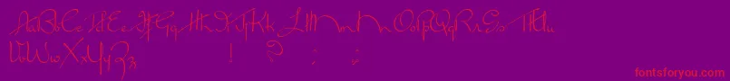 BrokenKiss-Schriftart – Rote Schriften auf violettem Hintergrund