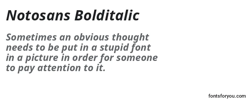Notosans Bolditalic-fontti