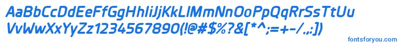 PlanerBolditalic Font – Blue Fonts on White Background