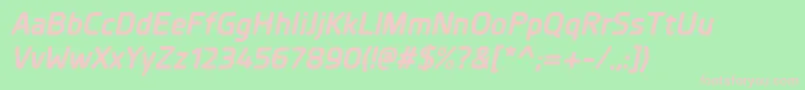 PlanerBolditalic Font – Pink Fonts on Green Background