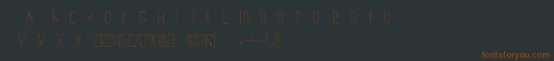 TheCopenhagenerOutline-fontti – ruskeat fontit mustalla taustalla