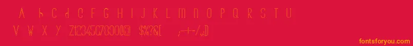 TheCopenhagenerOutline Font – Orange Fonts on Red Background