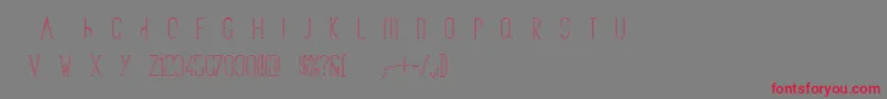 TheCopenhagenerOutline Font – Red Fonts on Gray Background