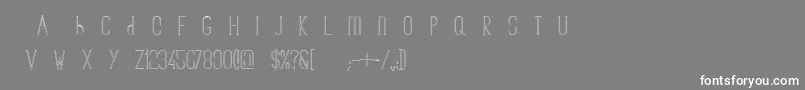 フォントTheCopenhagenerOutline – 灰色の背景に白い文字
