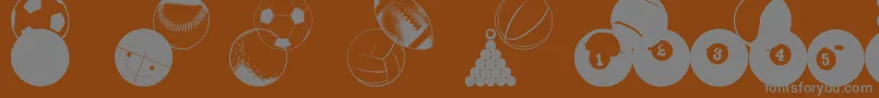 Шрифт BallsBallsAndMoreBalls – серые шрифты на коричневом фоне